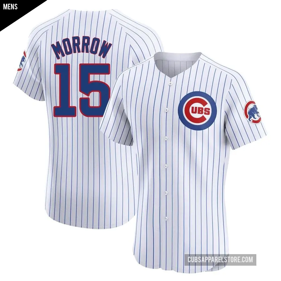 Men's Chicago Cubs ＃15 Brandon Morrow Elite White Home Jersey