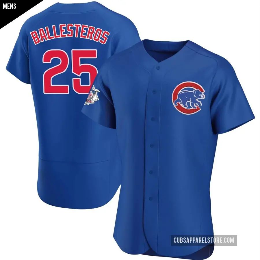 Men's Chicago Cubs ＃25 Moises Ballesteros Authentic Royal Alternate Jersey