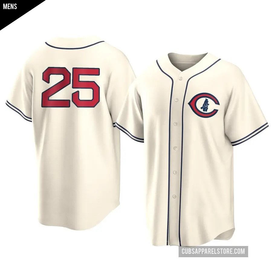 Men's Chicago Cubs ＃25 Moises Ballesteros Replica Cream 2022 Field Of Dreams Jersey