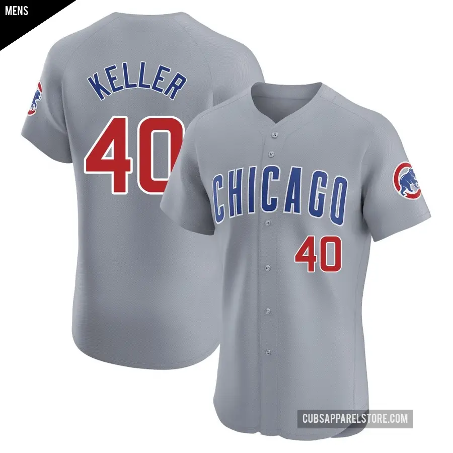 Men's Chicago Cubs ＃40 Brad Keller Elite Gray Road Jersey
