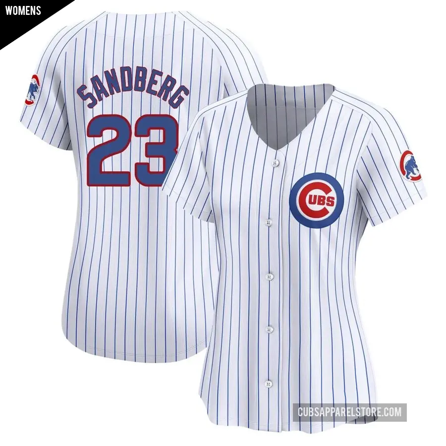 Women's Chicago Cubs ＃23 Ryne Sandberg Limited White Home Jersey