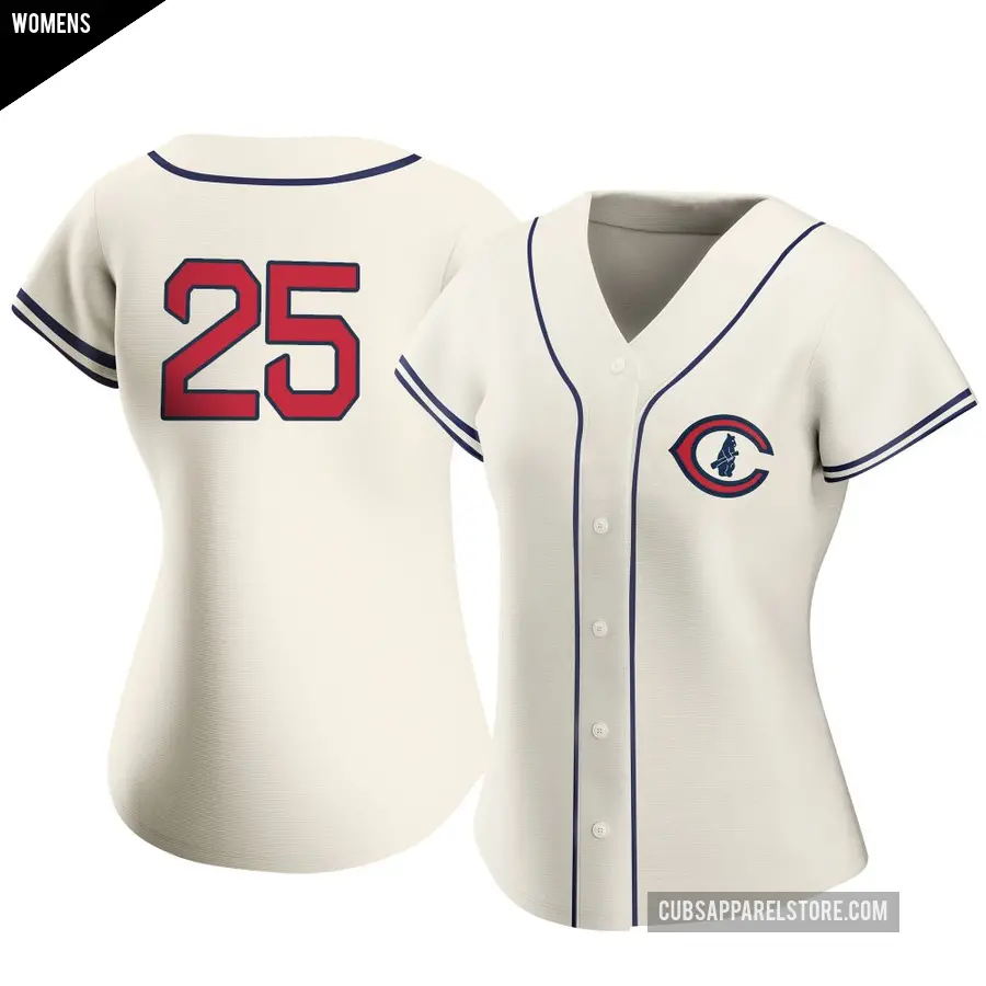 Women's Chicago Cubs ＃25 Moises Ballesteros Replica Cream 2022 Field Of Dreams Jersey