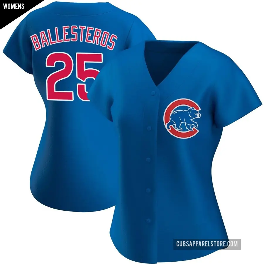 Women's Chicago Cubs ＃25 Moises Ballesteros Replica Royal Alternate Jersey