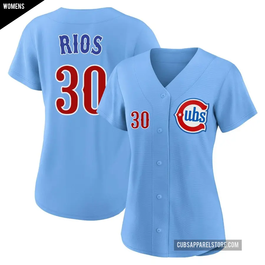 Women's Chicago Cubs ＃30 Edwin Rios Limited Royal 2nd Alternate Jersey