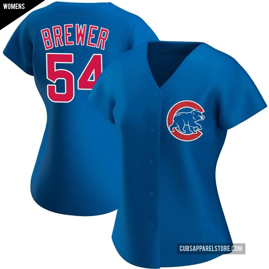 Women&#039;s Chicago Cubs &#65283;54 Colten Brewer Replica Royal Alternate Jersey
