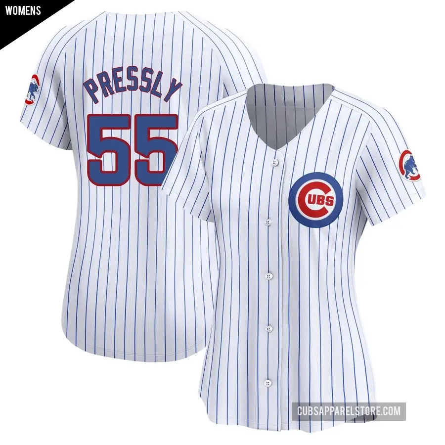 Women's Chicago Cubs ＃55 Ryan Pressly Limited White Home Jersey