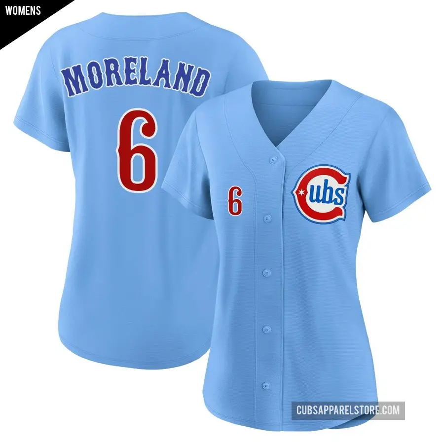 Women's Chicago Cubs ＃6 Keith Moreland Limited Royal 2nd Alternate Jersey