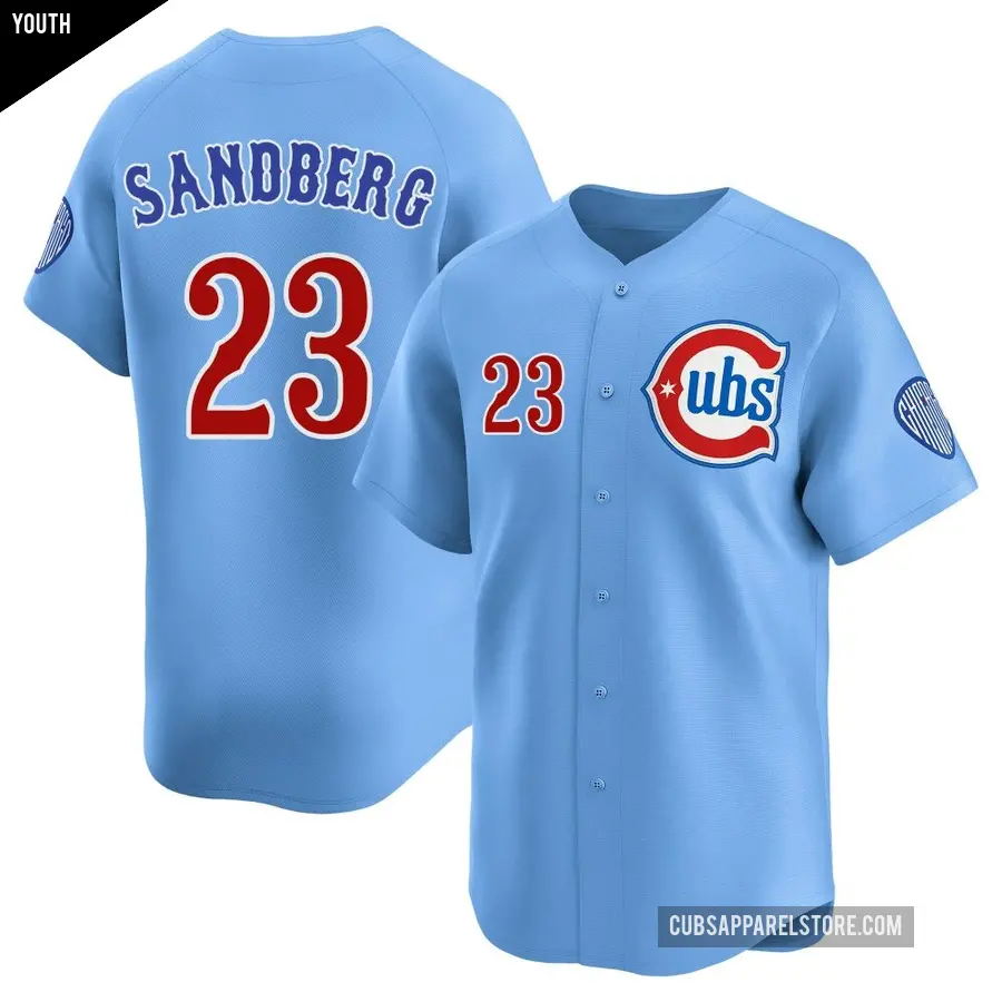 Youth Chicago Cubs ＃23 Ryne Sandberg Limited Royal 2nd Alternate Jersey