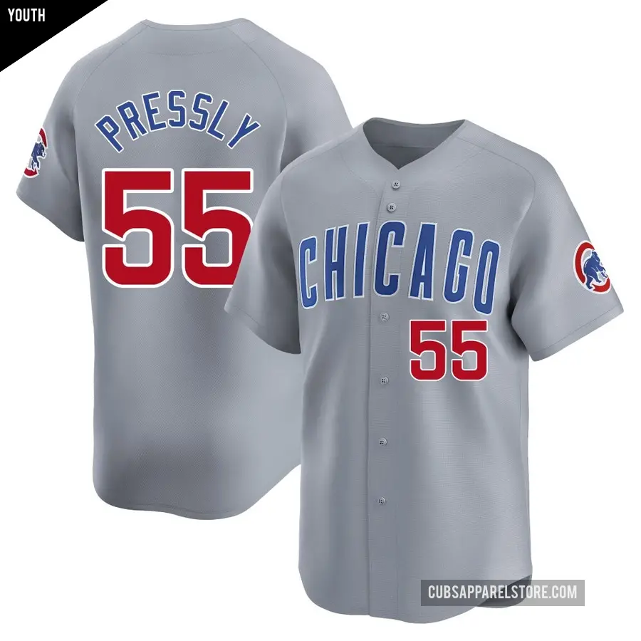 Youth Chicago Cubs ＃55 Ryan Pressly Limited Gray Road Jersey