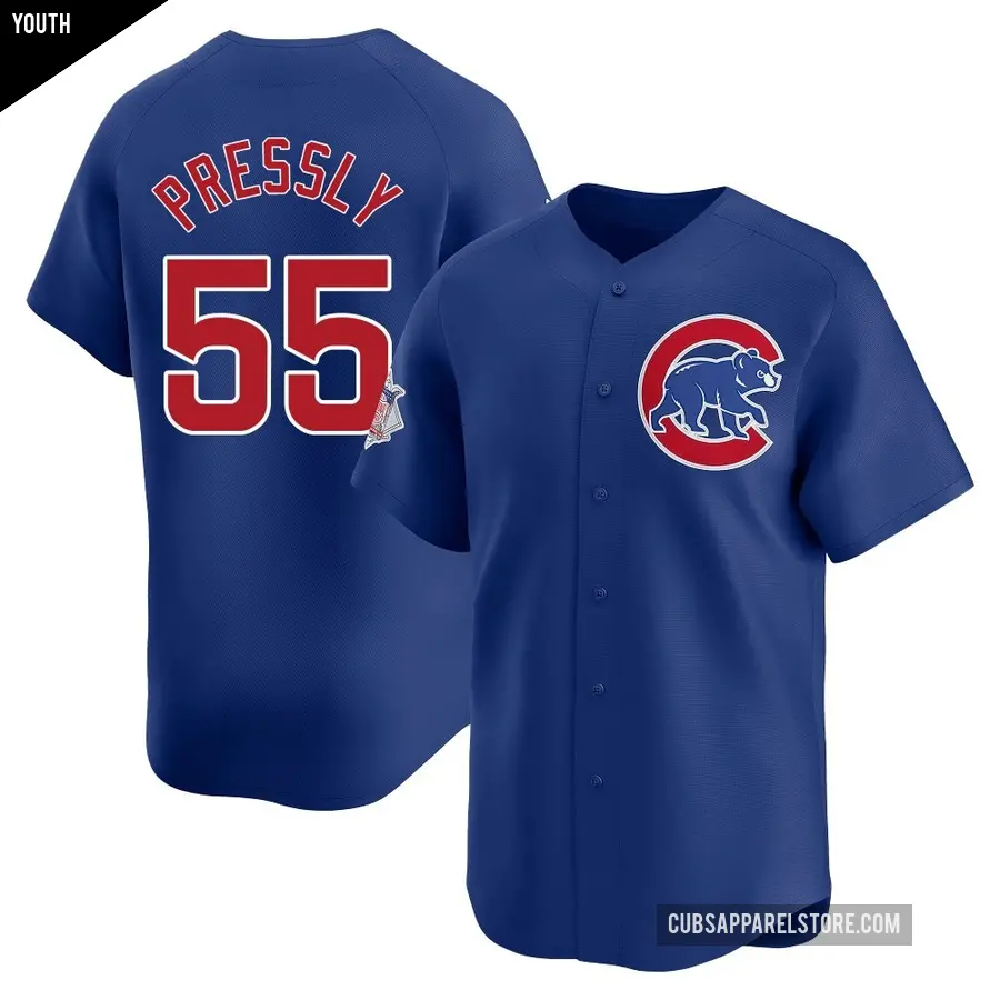 Youth Chicago Cubs ＃55 Ryan Pressly Limited Royal Alternate Jersey